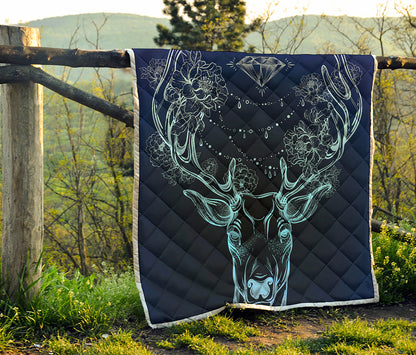 Bohemian Spiritual Deer Print Quilt