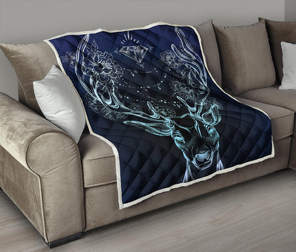 Bohemian Spiritual Deer Print Quilt