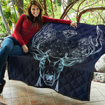 Bohemian Spiritual Deer Print Quilt