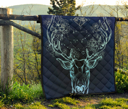 Bohemian Spiritual Deer Print Quilt