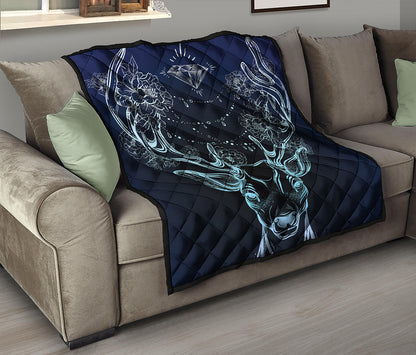 Bohemian Spiritual Deer Print Quilt