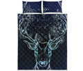 Bohemian Spiritual Deer Print Quilt Bed Set