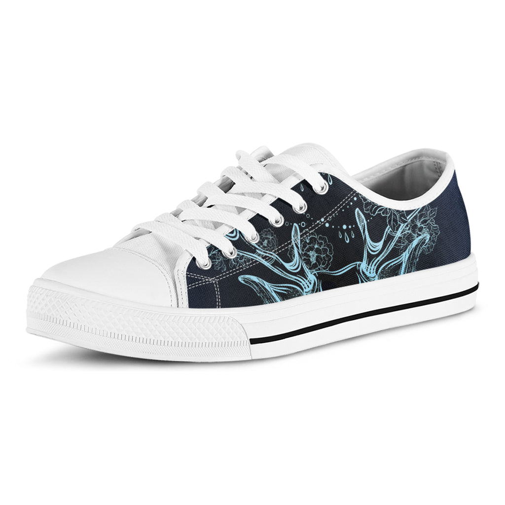 Bohemian Spiritual Deer Print White Low Top Shoes