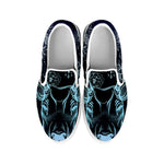 Bohemian Spiritual Deer Print White Slip On Shoes