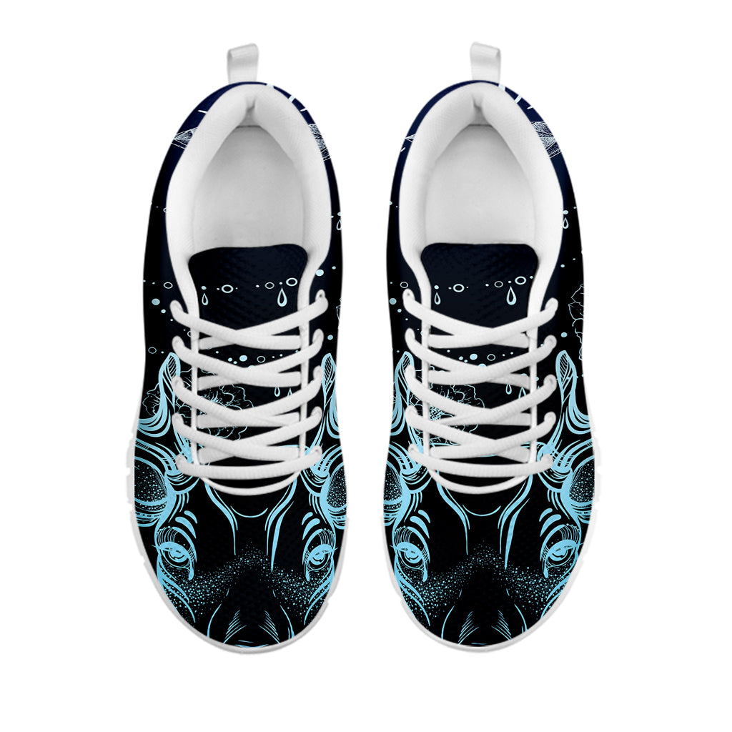 Bohemian Spiritual Deer Print White Sneakers