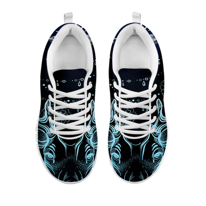 Bohemian Spiritual Deer Print White Sneakers