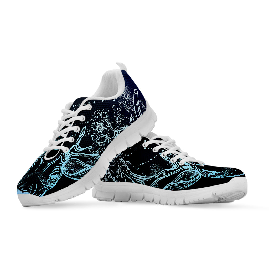 Bohemian Spiritual Deer Print White Sneakers