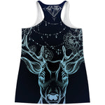 Bohemian Spiritual Deer Print Women's Racerback Tank Top