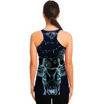 Bohemian Spiritual Deer Print Women's Racerback Tank Top