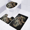 Bohemian Spiritual Fish Print 3 Piece Bath Mat Set