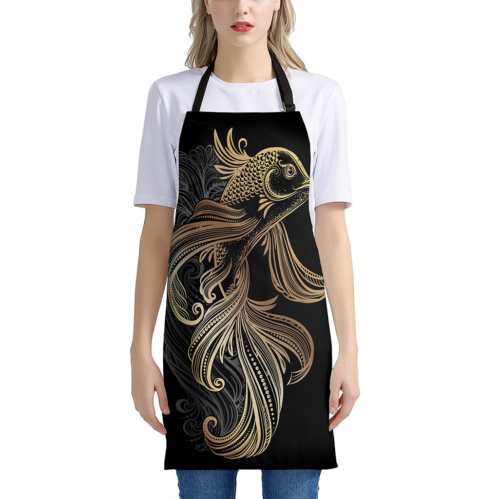 Bohemian Spiritual Fish Print Apron