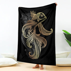 Bohemian Spiritual Fish Print Blanket