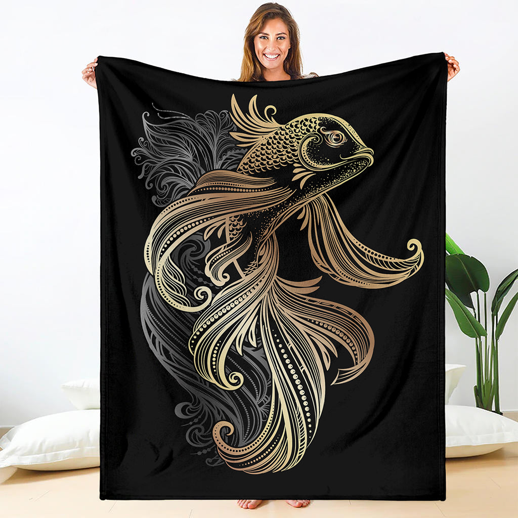 Bohemian Spiritual Fish Print Blanket