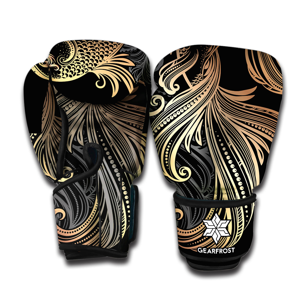 Bohemian Spiritual Fish Print Boxing Gloves