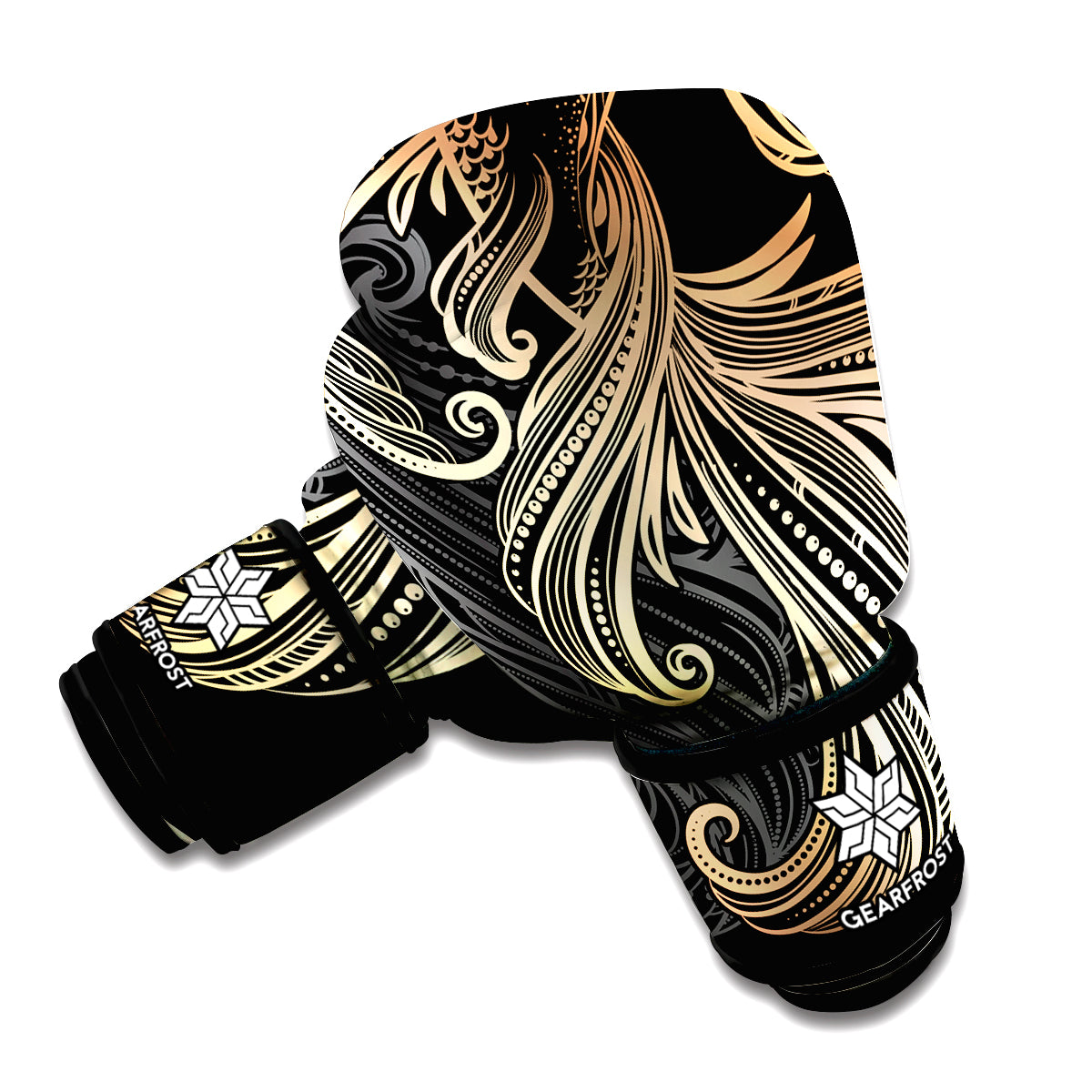 Bohemian Spiritual Fish Print Boxing Gloves