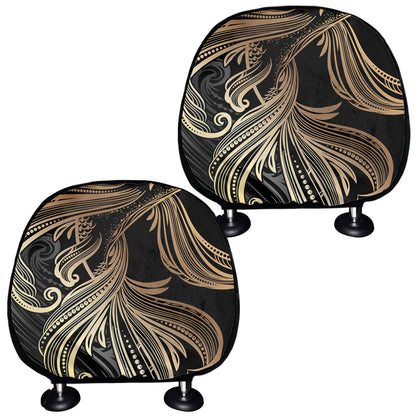 Bohemian Spiritual Fish Print Car Headrest Covers