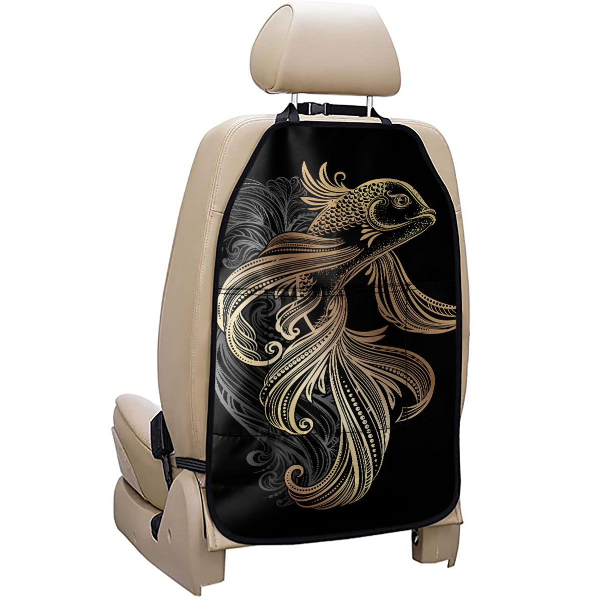 Bohemian Spiritual Fish Print Car Seat Organizers