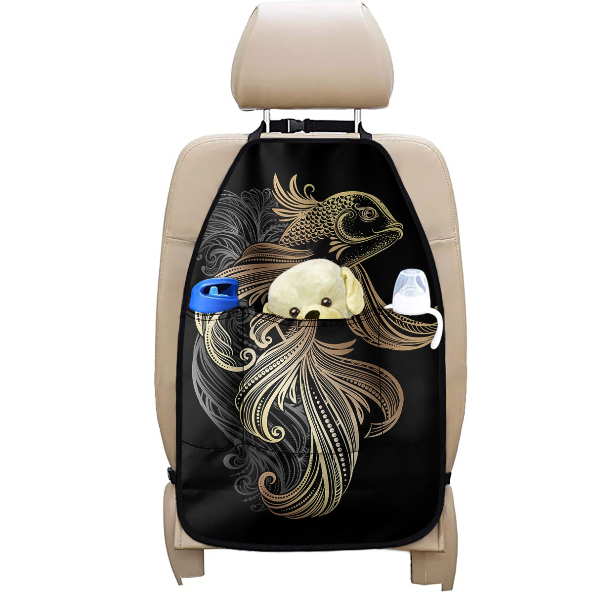 Bohemian Spiritual Fish Print Car Seat Organizers