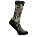 Bohemian Spiritual Fish Print Crew Socks