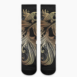 Bohemian Spiritual Fish Print Crew Socks