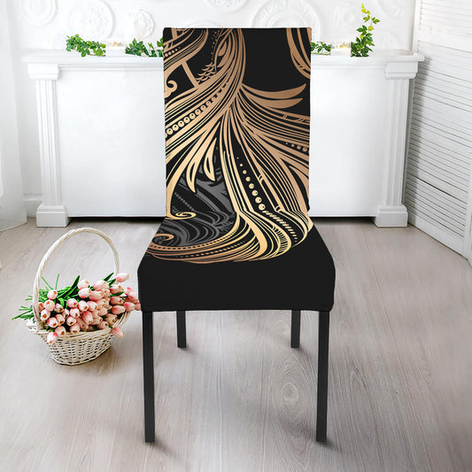Bohemian Spiritual Fish Print Dining Chair Slipcover