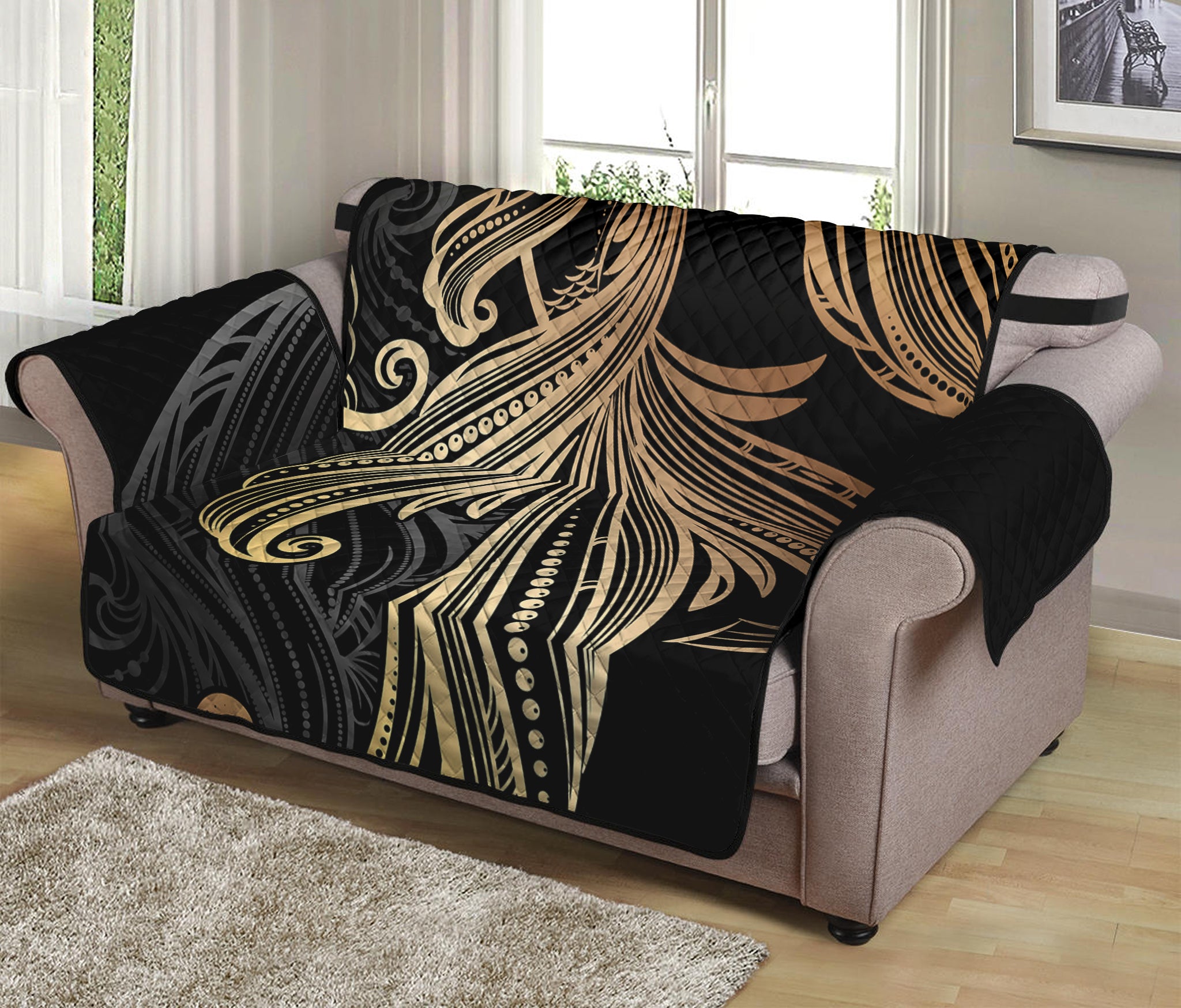 Bohemian Spiritual Fish Print Loveseat Protector