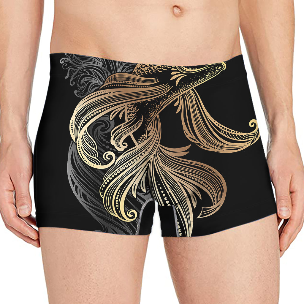 Bohemian Spiritual Fish Print Men's Boxer Briefs