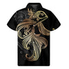 Bohemian Spiritual Fish Print Men's Short Sleeve Shirt