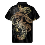 Bohemian Spiritual Fish Print Men's Short Sleeve Shirt