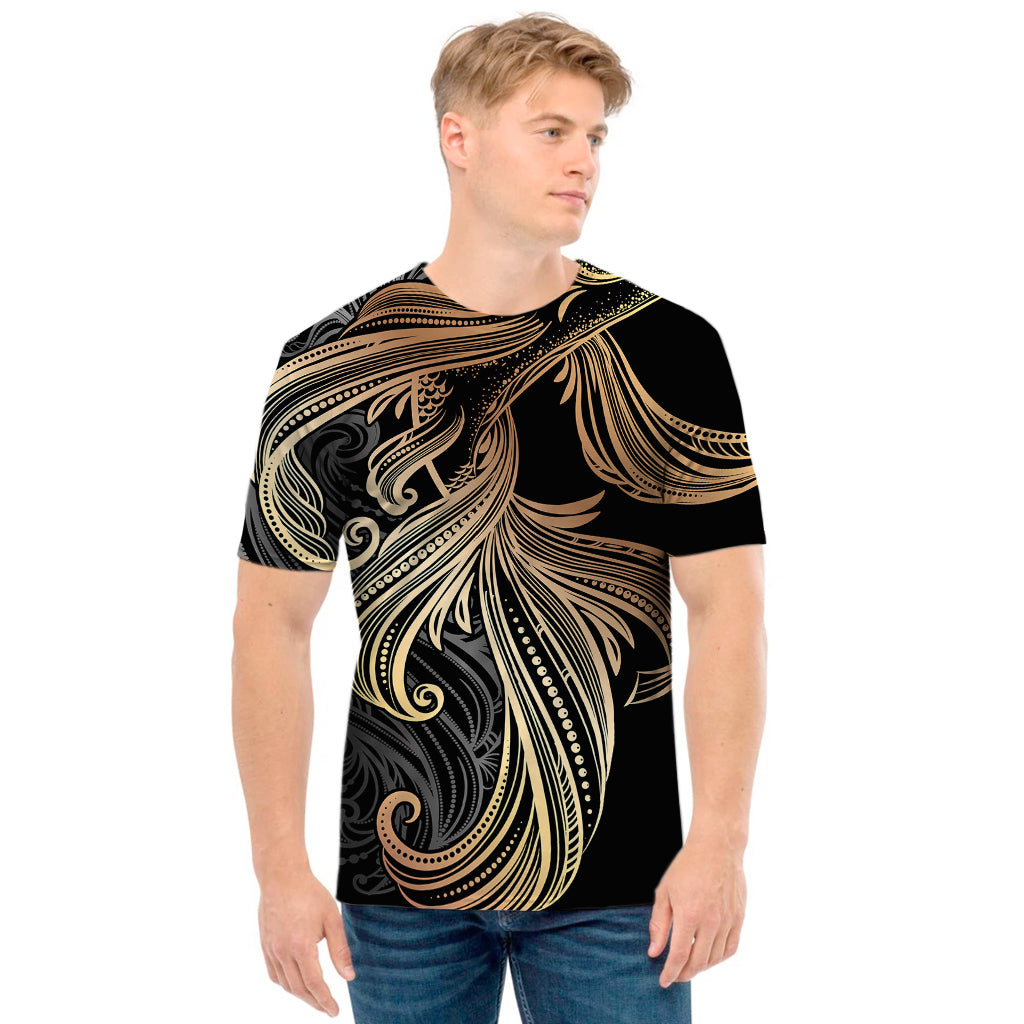 Bohemian Spiritual Fish Print Men's T-Shirt