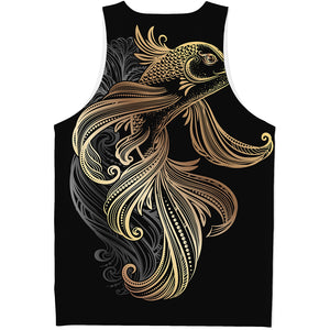 Bohemian Spiritual Fish Print Men's Tank Top