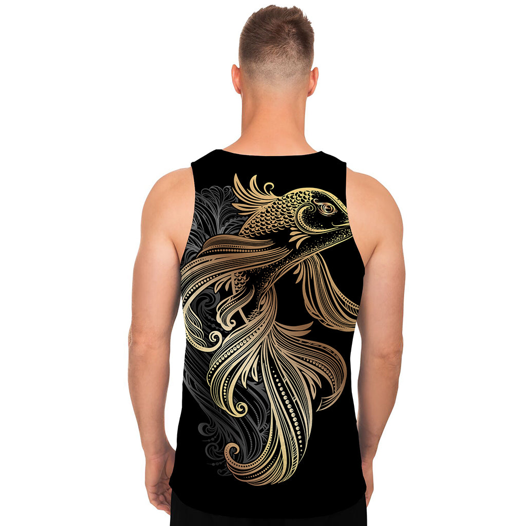 Bohemian Spiritual Fish Print Men's Tank Top