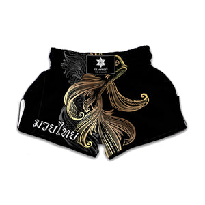 Bohemian Spiritual Fish Print Muay Thai Boxing Shorts