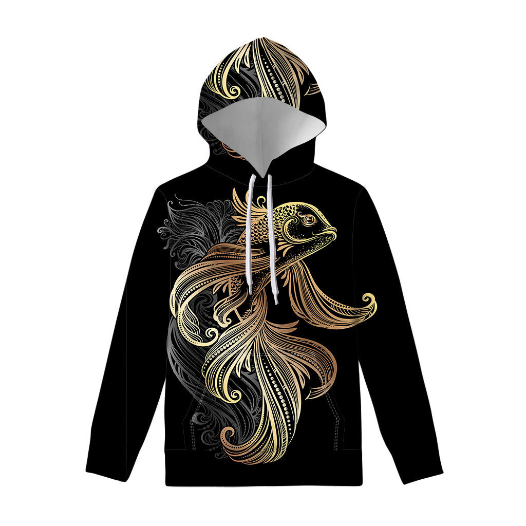 Bohemian Spiritual Fish Print Pullover Hoodie