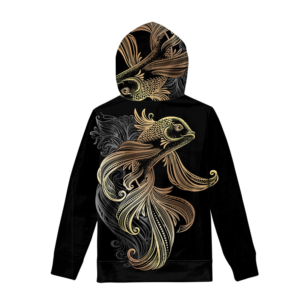 Bohemian Spiritual Fish Print Pullover Hoodie