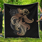 Bohemian Spiritual Fish Print Quilt