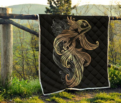 Bohemian Spiritual Fish Print Quilt