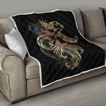 Bohemian Spiritual Fish Print Quilt