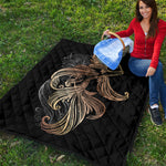 Bohemian Spiritual Fish Print Quilt