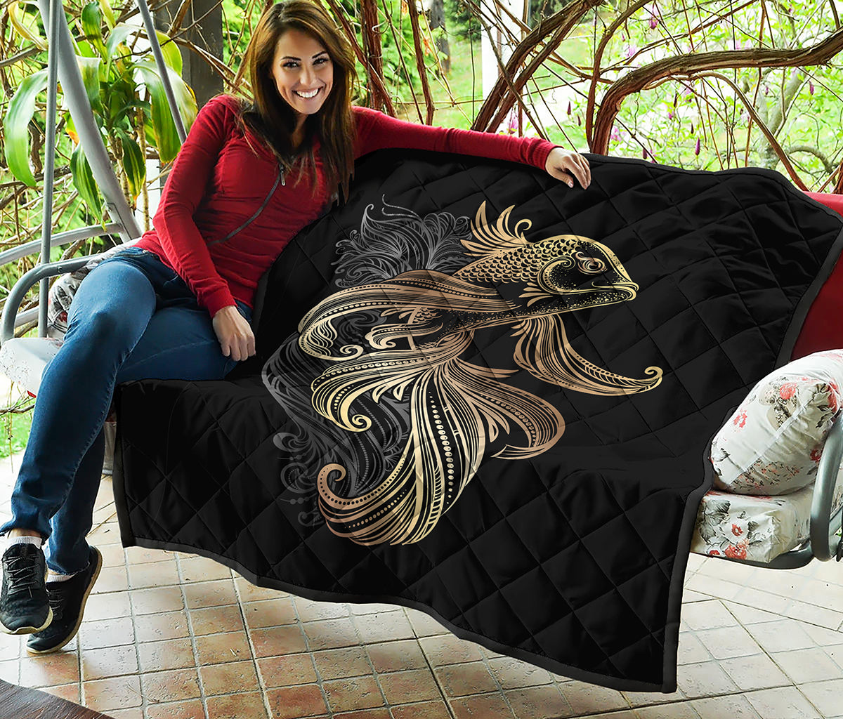Bohemian Spiritual Fish Print Quilt