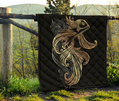 Bohemian Spiritual Fish Print Quilt