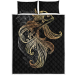 Bohemian Spiritual Fish Print Quilt Bed Set