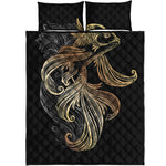 Bohemian Spiritual Fish Print Quilt Bed Set