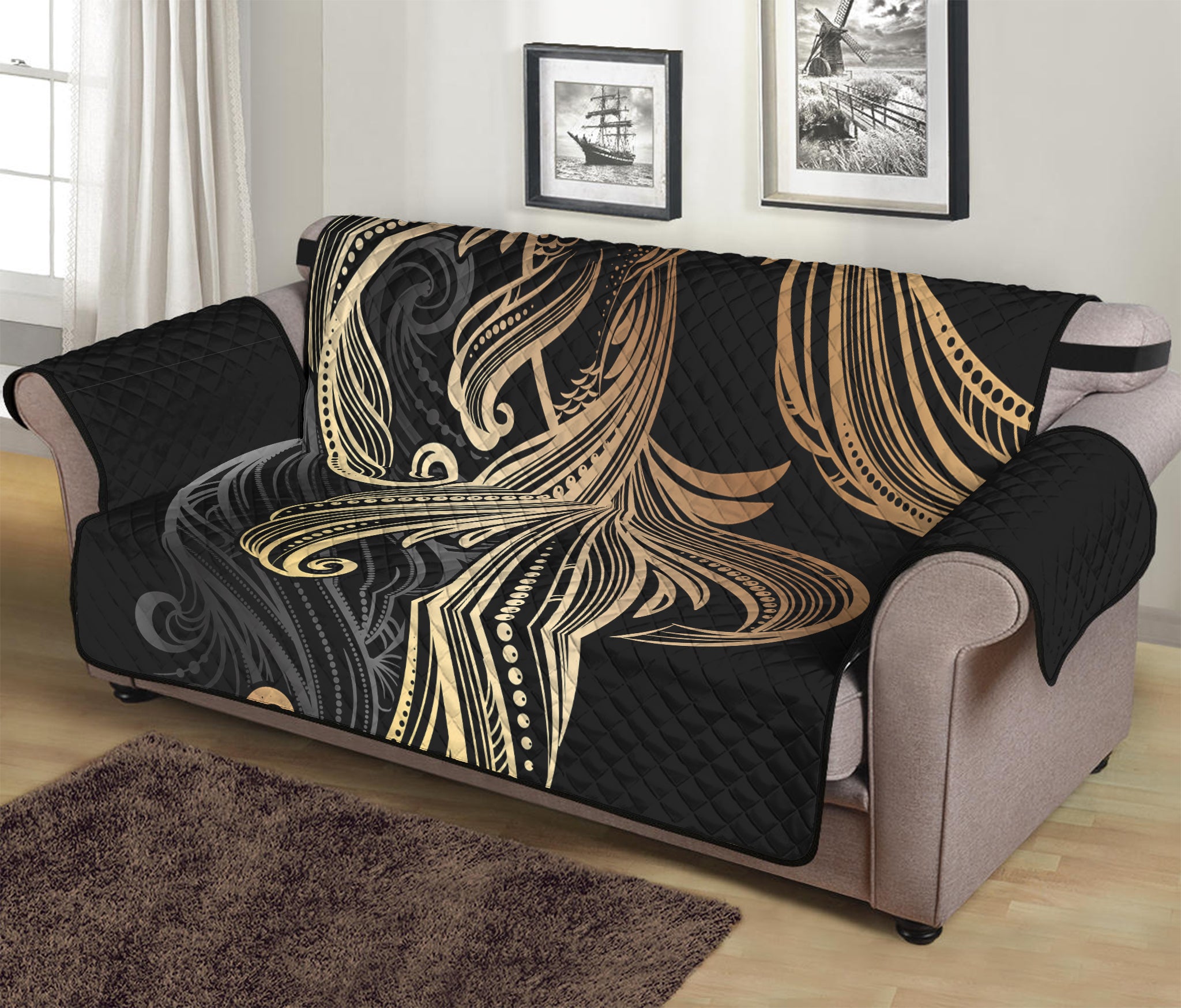 Bohemian Spiritual Fish Print Sofa Protector