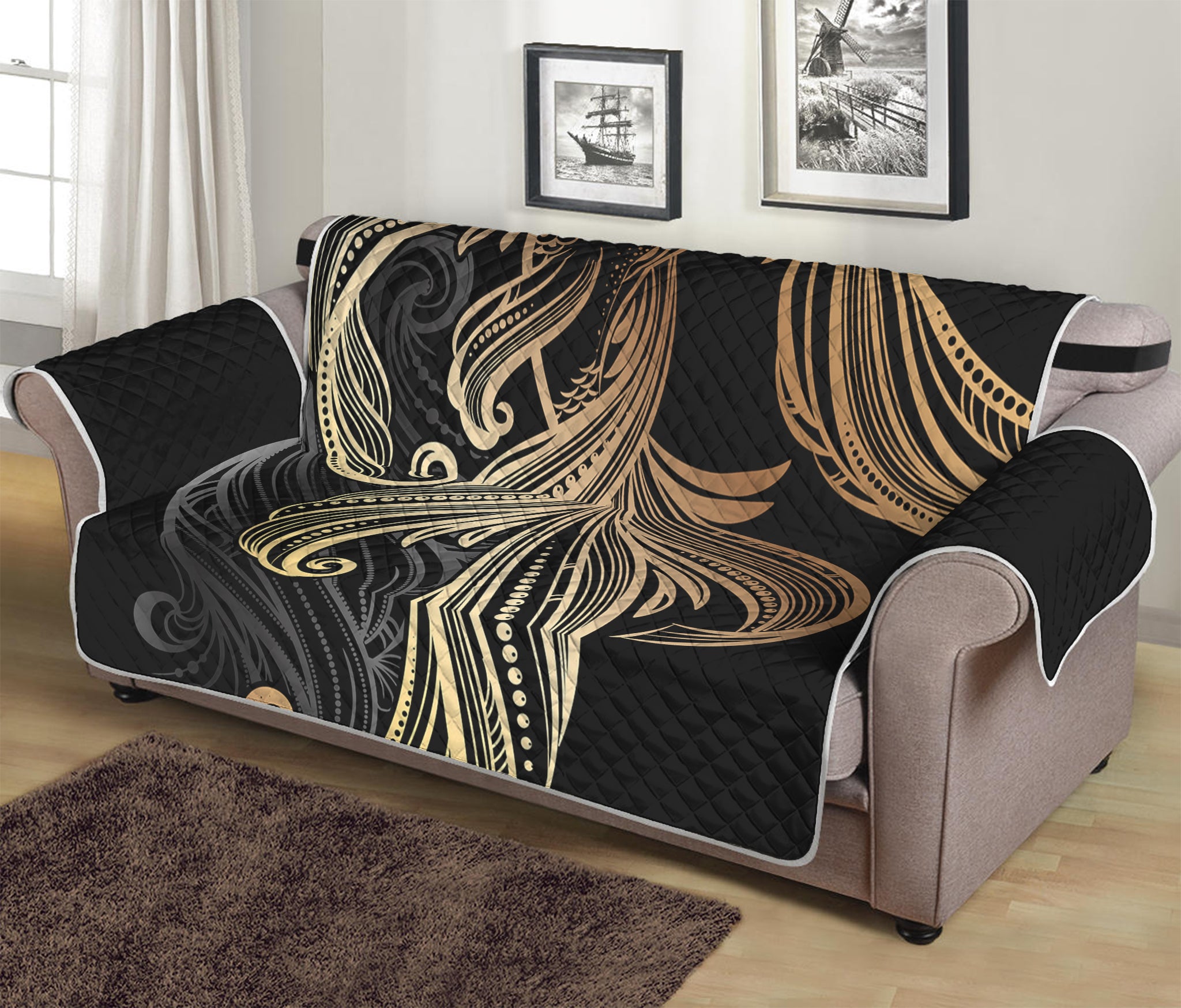 Bohemian Spiritual Fish Print Sofa Protector