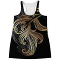 Bohemian Spiritual Fish Print Women's Racerback Tank Top