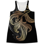 Bohemian Spiritual Fish Print Women's Racerback Tank Top