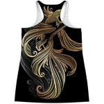Bohemian Spiritual Fish Print Women's Racerback Tank Top