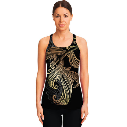 Bohemian Spiritual Fish Print Women's Racerback Tank Top