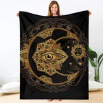 Bohemian Sun And Moon Print Blanket